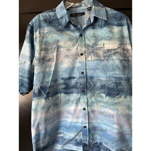 Men's Pete Huntington Handcrafted Short Sleeve Button Down Shirt Sz M Tropical